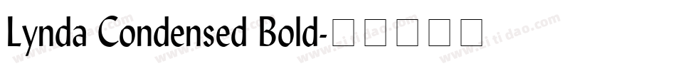 Lynda Condensed Bold字体转换